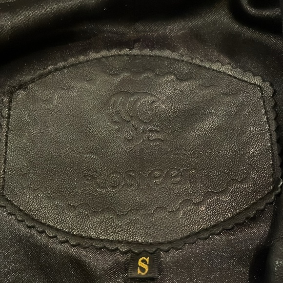 Rosleen leather motorcycle/ cross soft zip up jacket size small / excellent item - Picture 11 of 12